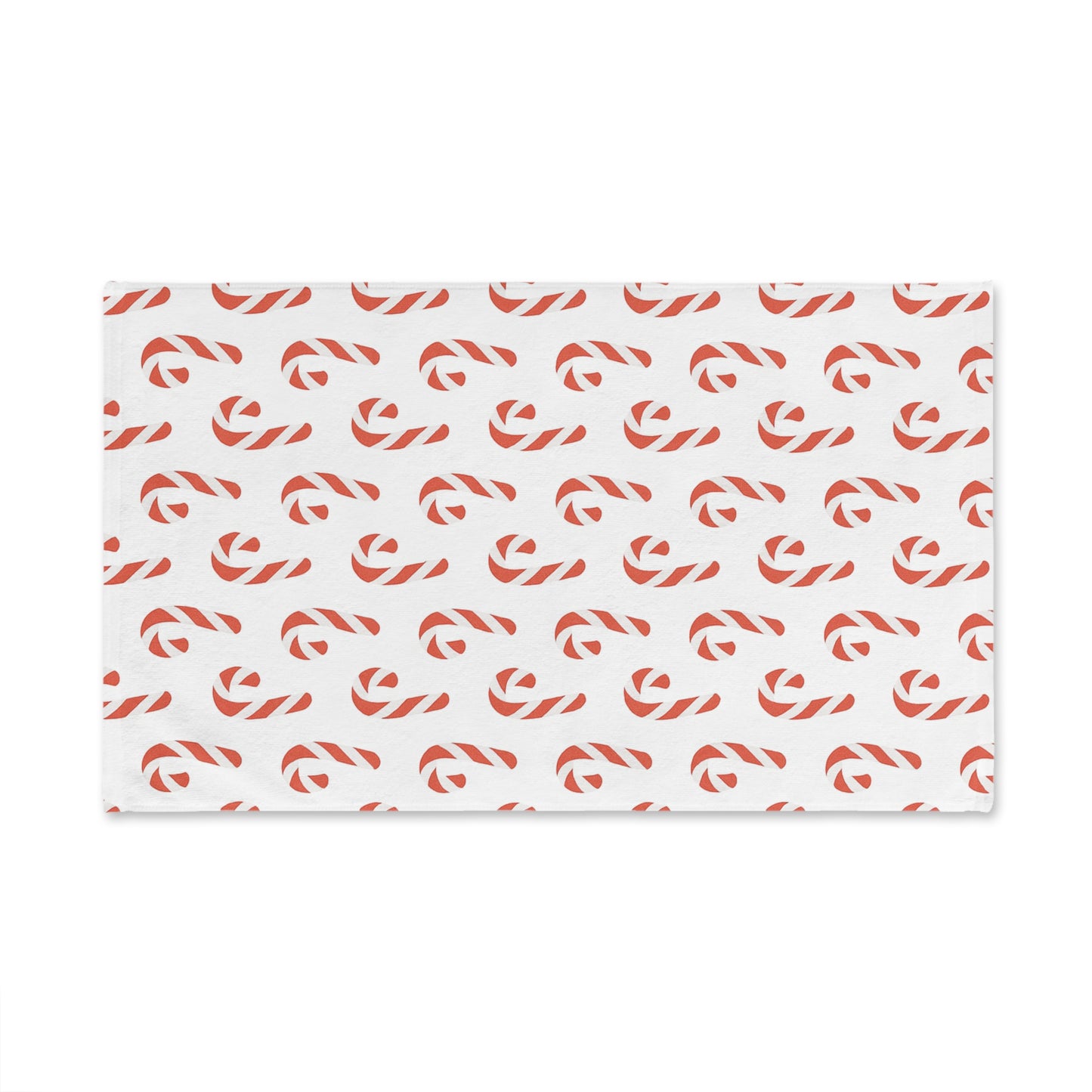 Candy Cane Pattern Hand Towel - Festive Christmas Kitchen & Holiday Guest Towel