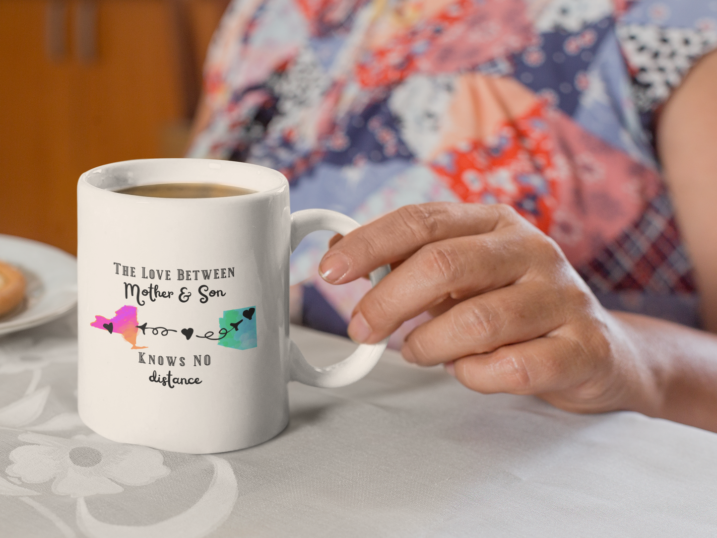 Mother and Son Distance Ceramic Mug, Gift for Mom, Birthday Gift, Christmas Gift