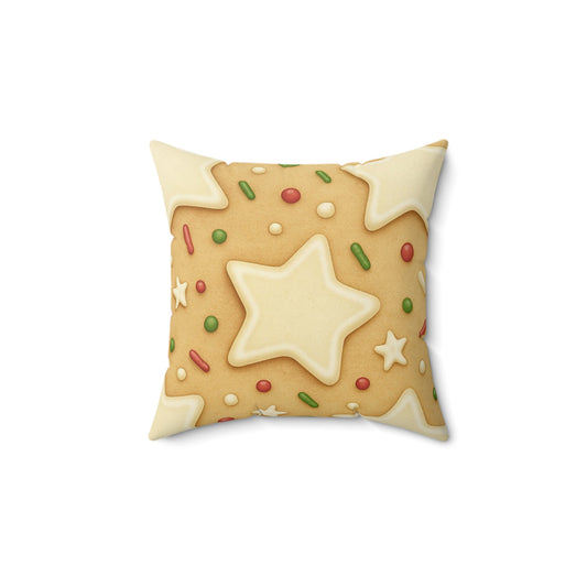 Christmas Cookie Pillow | Holiday Sprinkle Cushion | Festive Decor