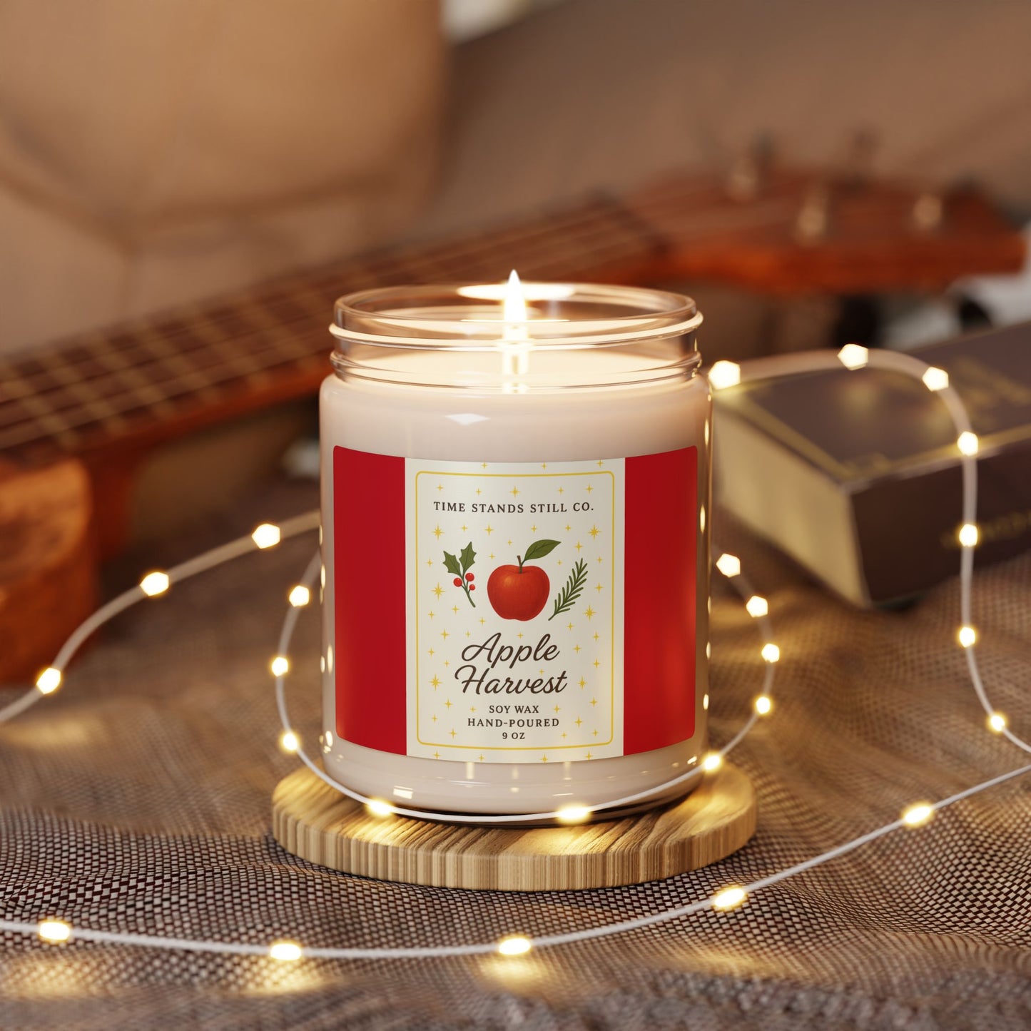 Apple Harvest Soy Candle – Hand-Poured 9 oz | Crisp Apple & Warm Autumn Spice
