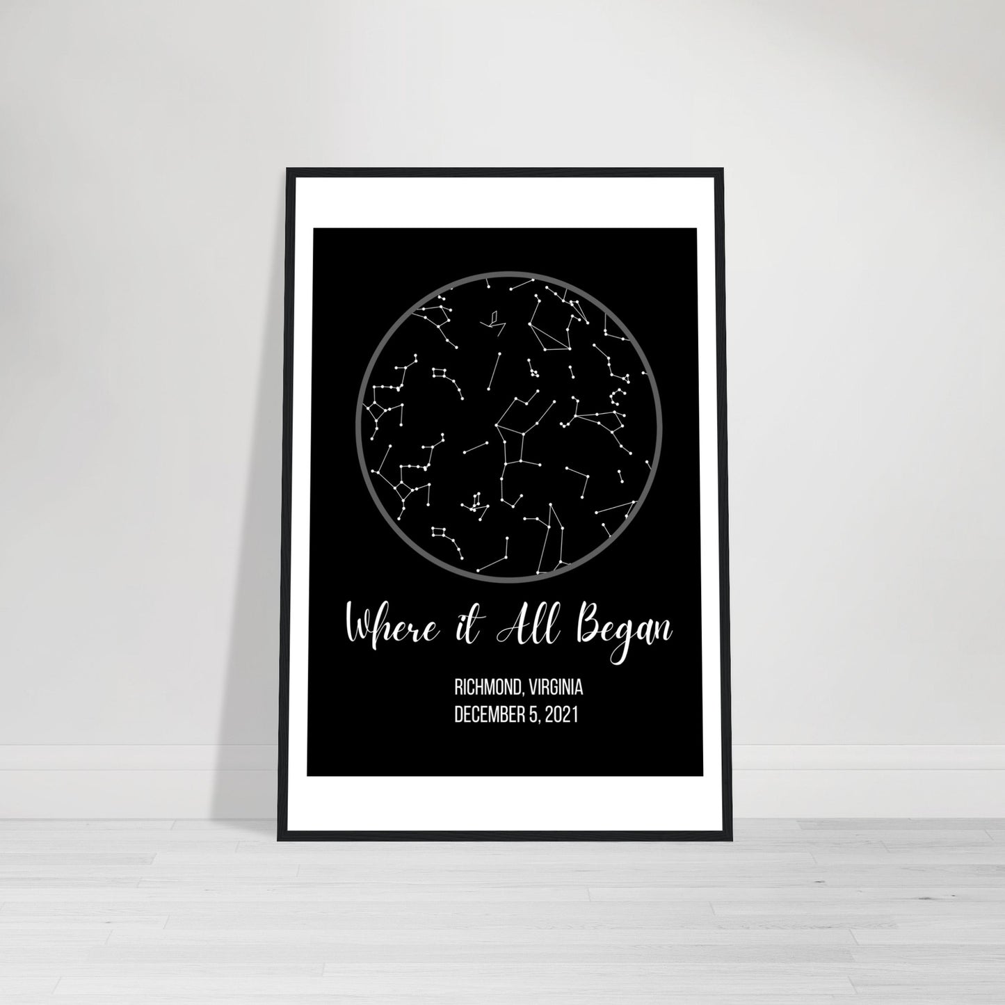 Valentines Day Gift. Star Map Framed. Personalized Valentines Day Gift for Him, for Her, Personalized Star Map. Framed Wall Art