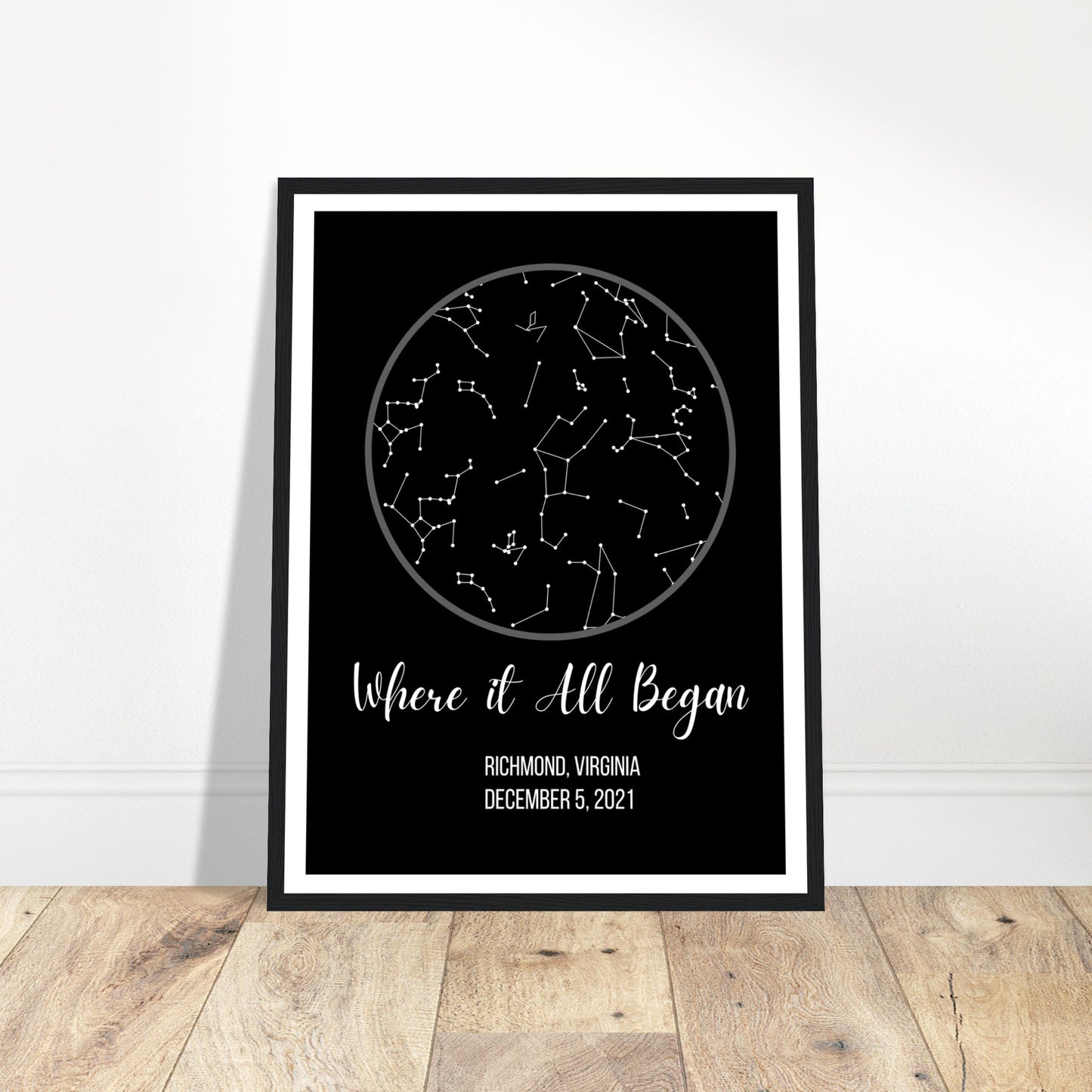 Valentines Day Gift. Star Map Framed. Personalized Valentines Day Gift for Him, for Her, Personalized Star Map. Framed Wall Art