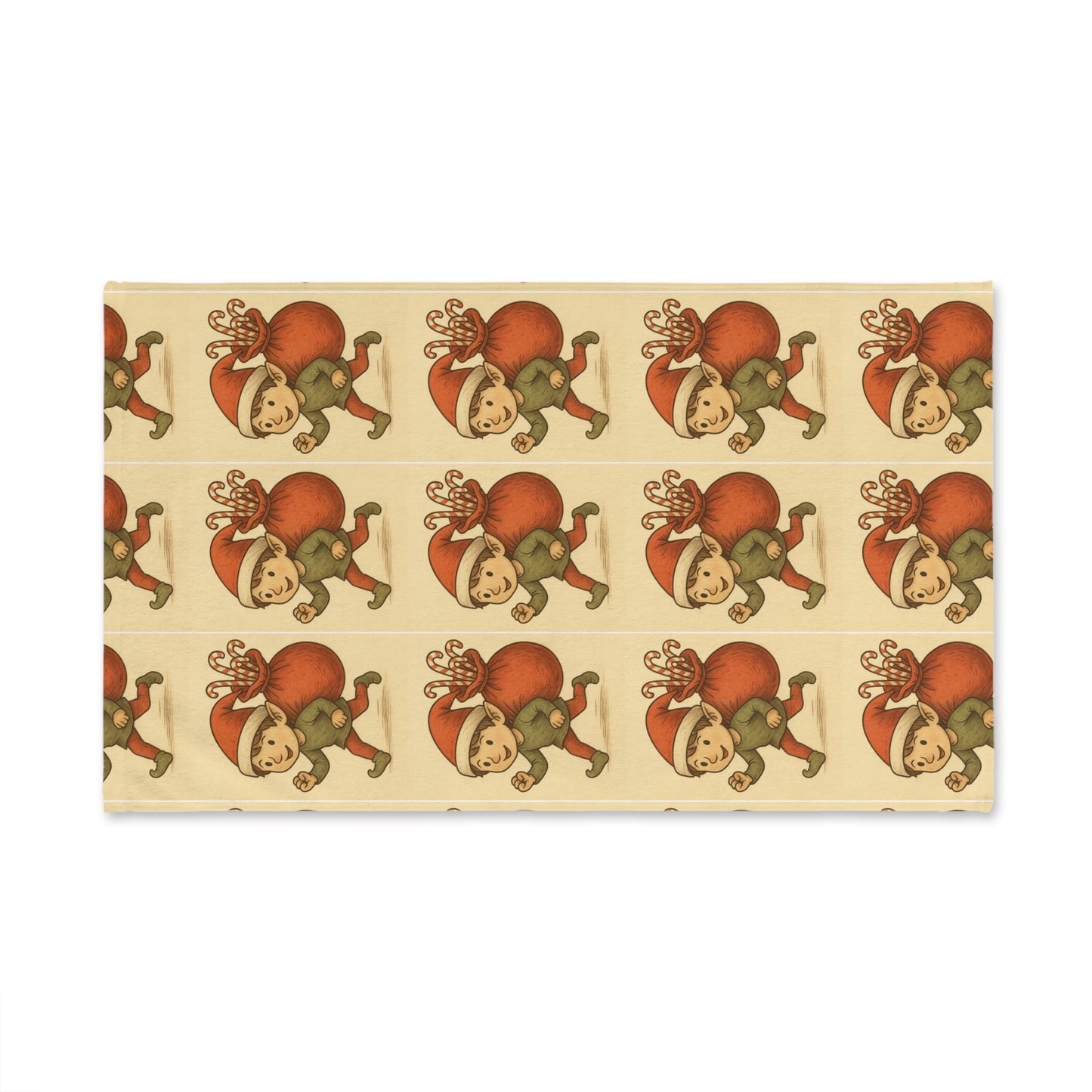 Elf Candy Cane Runner Hand Towel — Holiday Haven Bath Collection