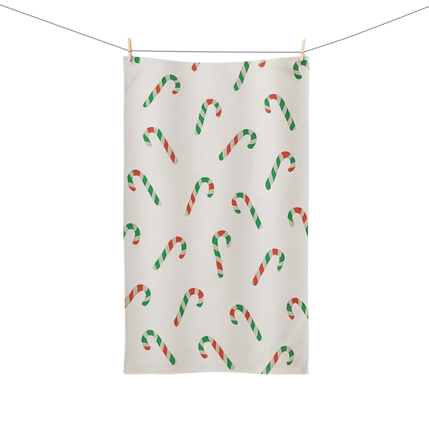 Candy Cane Pattern Hand Towel — Holiday Haven Collection