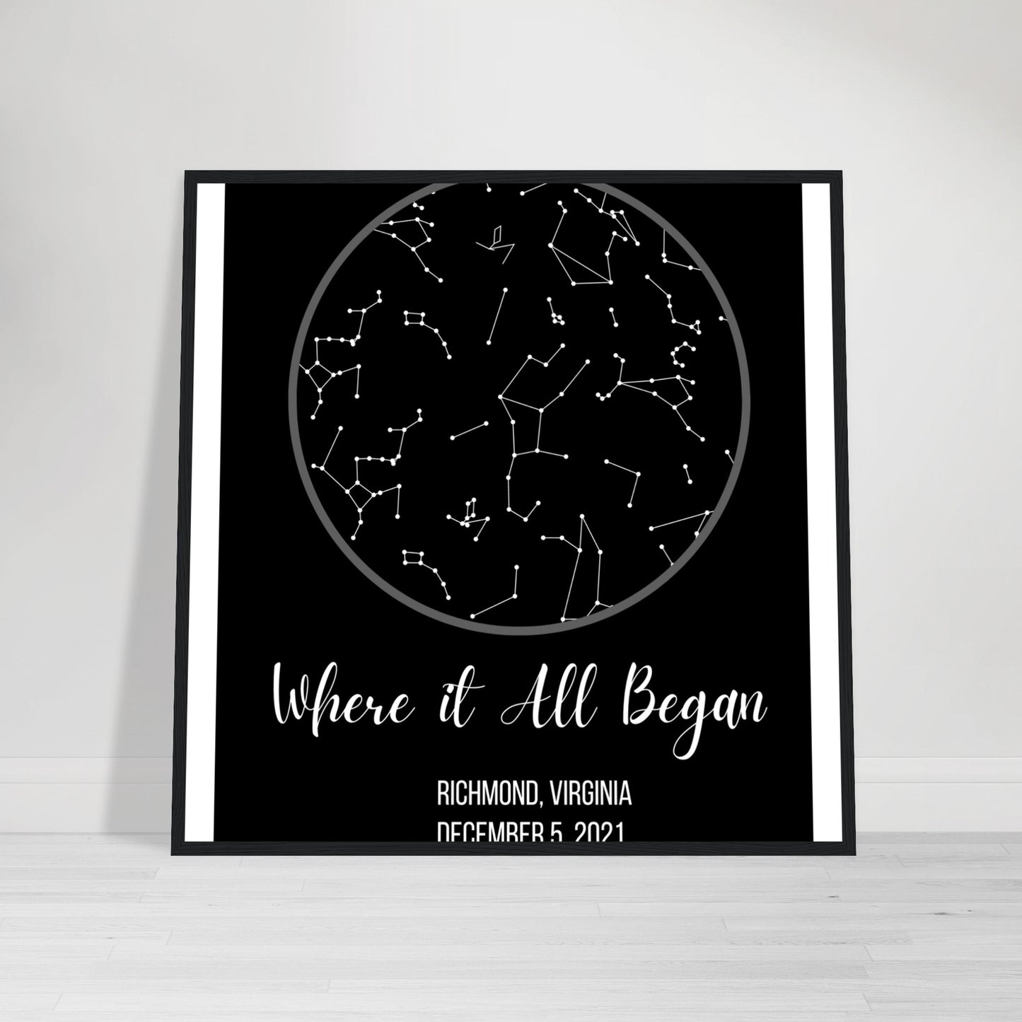 Valentines Day Gift. Star Map Framed. Personalized Valentines Day Gift for Him, for Her, Personalized Star Map. Framed Wall Art