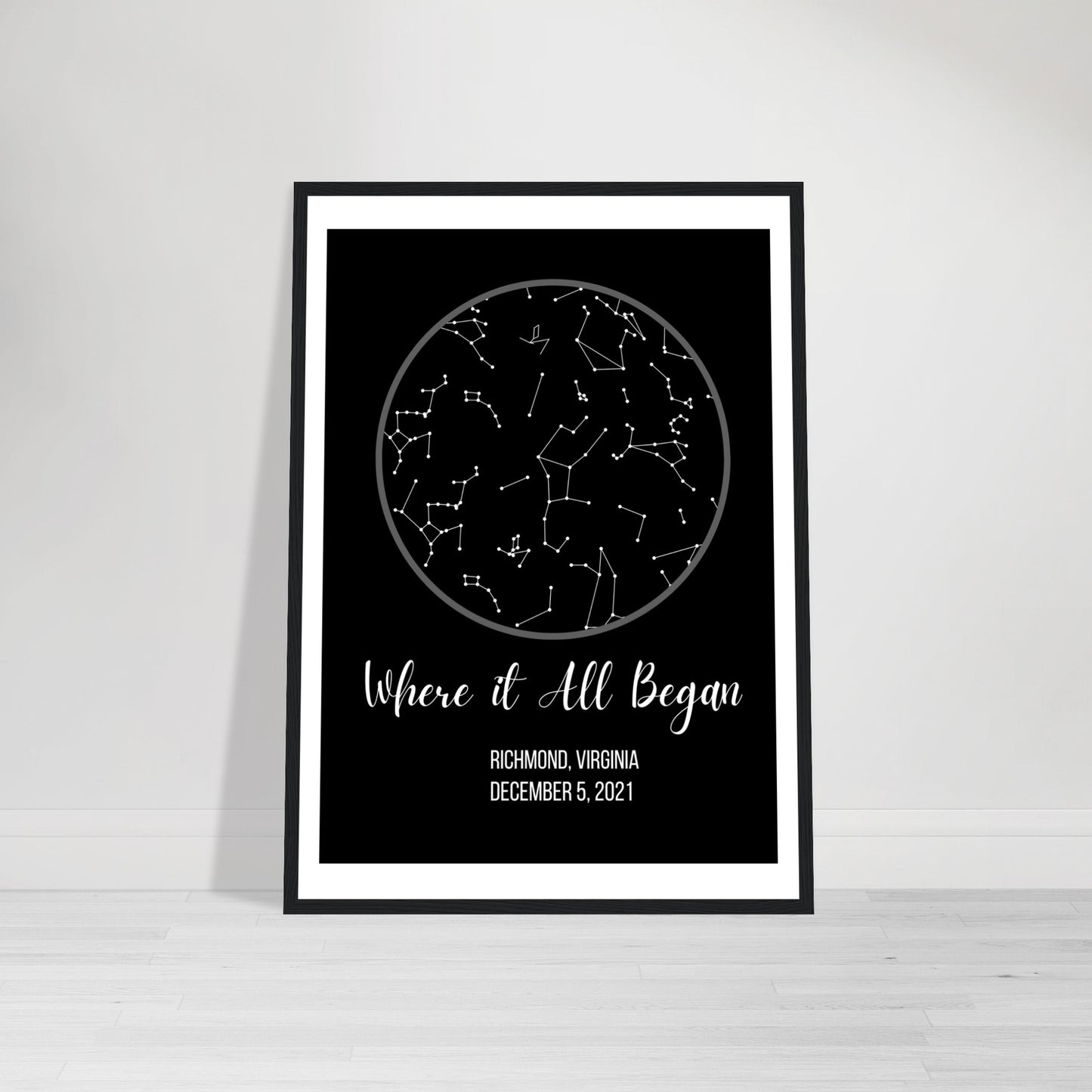 Valentines Day Gift. Star Map Framed. Personalized Valentines Day Gift for Him, for Her, Personalized Star Map. Framed Wall Art