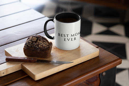 Best Mom Ever Mug. Perfect gift for Birthdays, Mother's Day, and special occasions.