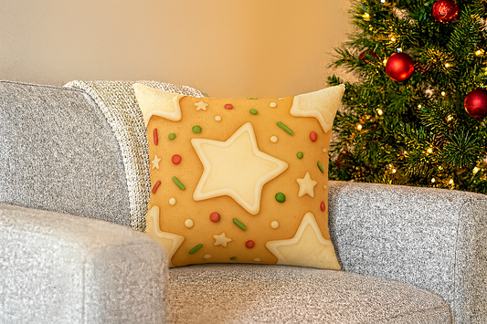 Christmas Cookie Pillow | Holiday Sprinkle Cushion | Festive Decor