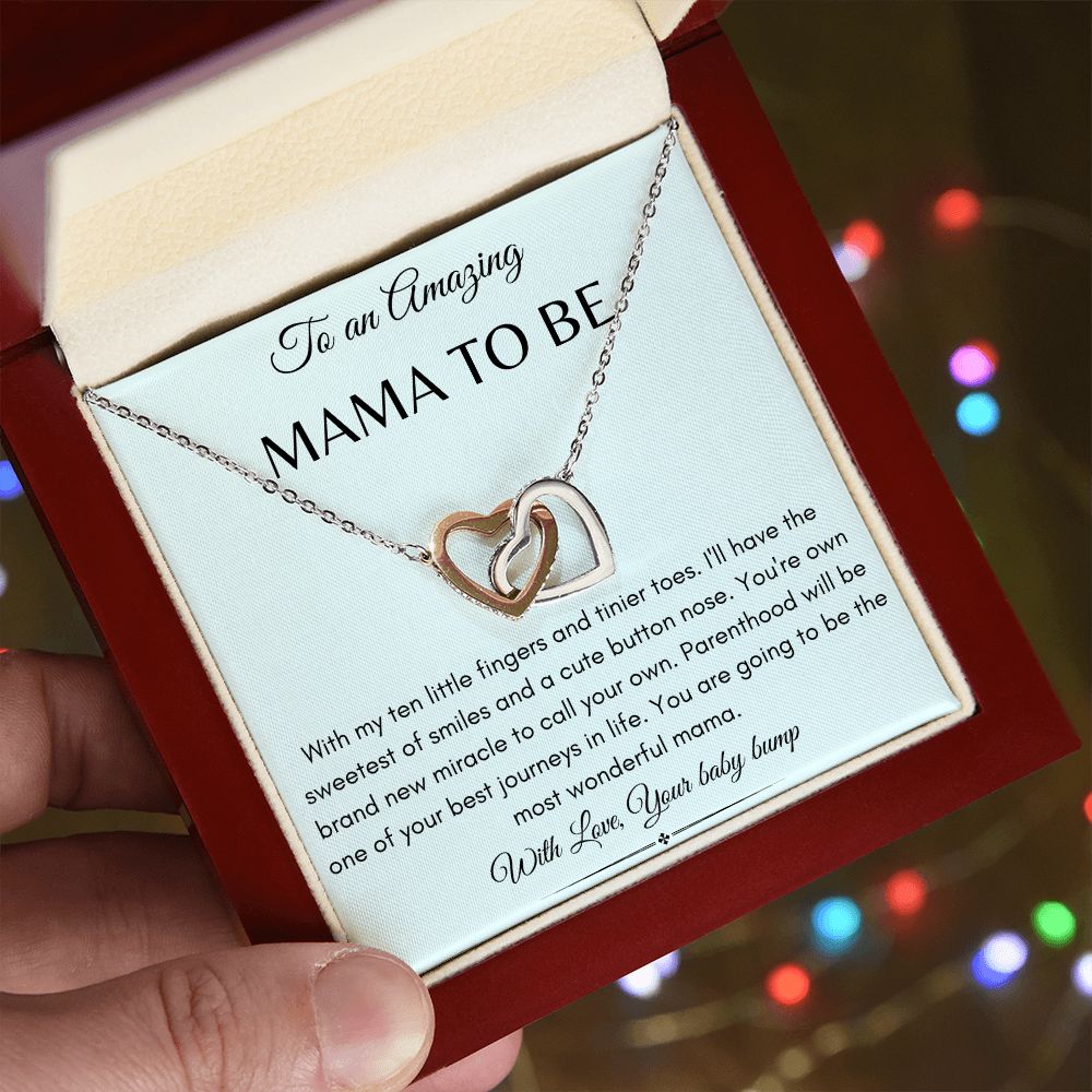 To an Amazing Mama to Be - Interlocking hearts